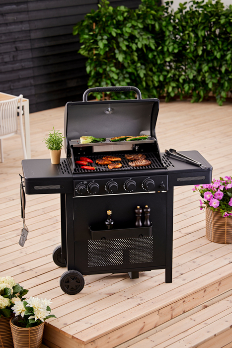 Gasgrill m/4 brændere & bagbrænder - Grillexpert